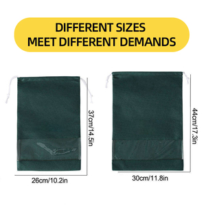 Sac à chaussures personnalisé en non-tissé avec cordon de serrage et fenêtre transparente, imprimé du logo, pour le voyage et le rangement des chaussures - Product Image 3