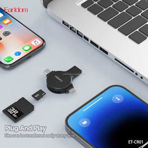 เครื่องอ่านการ์ดพกพา Earldom 5-in-1 รองรับหลายอินเทอร์เฟซ ใช้งานง่าย รวดเร็ว สำหรับถ่ายโอนไฟล์ระหว่างโทรศัพท์มือถือ/คอมพิวเตอร์ - Product Image 4