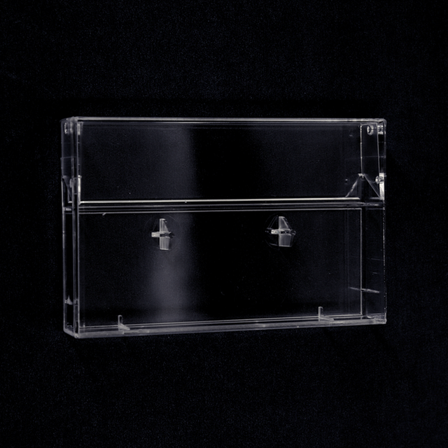 Good Quality Single Clear Audio Cassette Tape Case Tape Casing Transparent Norelco Box with Pins