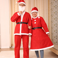 5 costumes de Noël en feutre pour enfants et adultes, costumes de Père Noël pour hommes, vente en gros moins chère
