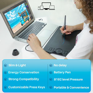 Tablette graphique HS610 avec touches pour le dessin, l'enseignement en ligne et la prise de notes - Product Image 2