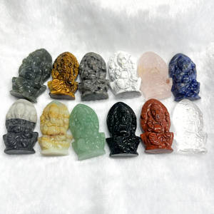 ガネーシャ宝石クリスタルヒンドゥー教の神々混合素材クリスタル生ガネーシャ像クリスタル - Product Image 4