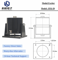 Excitateur modal JZQ-20 200N, simulateur de vibrations pour tester la réponse dynamique, la fréquence de résonance et l'impédance mécanique