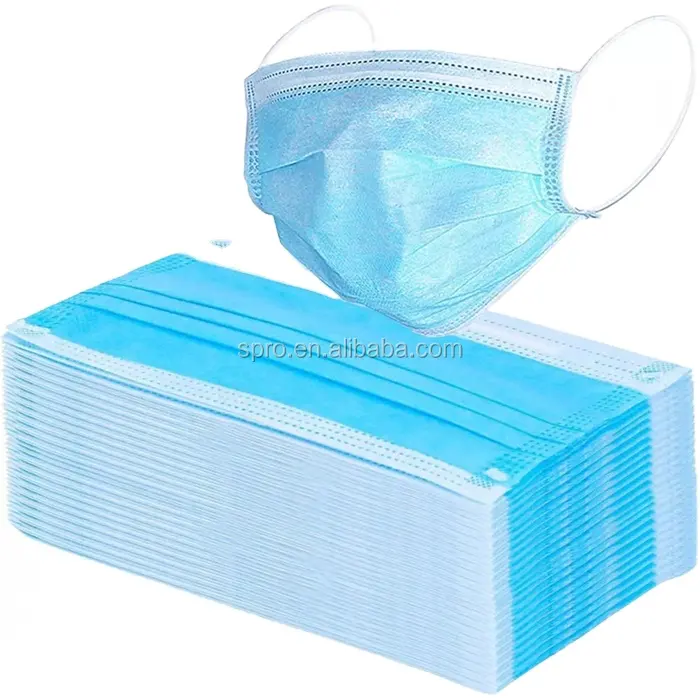 Face Mask -- Earloop Medical 3ply Protective Masks Customization Logo Mask High Quality Disposable Adult Class II Blue / White