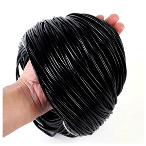 Reliance Leather Cords 3mm Round Black Leather Cord Spool of 100 Meter RTS Products Set of 5 Perfect <b>Rope</b> for Jewelry Crafting - Product Image 1