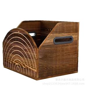 Wooden Desktop Vinyl <b>Record</b> Holder Storage <b>Rack</b> For CD And Vinyl Display With Arc Design Multipurpose Use - Product Image 5
