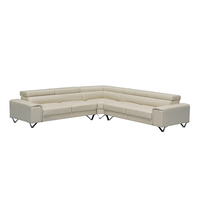 Canapé d'angle en forme de L avec fonction réglable, design moderne, idéal pour appartement et salon - Canapé en PU