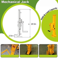 Cric mécanique à poignée de 1,5 tonne, 3 tonnes, 5 tonnes, cric hydraulique pour voiture, cric à rail pour le levage en garage avec poignée