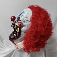 Masque de Clown Effrayant en Gros de l'Usine Cyou, Accessoires de Costume de Clown Sinistre, Masques d'Halloween en Latex Terrifiants pour Adultes