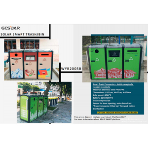 GCSOAR - Cubo de Basura Solar Inteligente con Apertura sin Contacto, Compresión Automática, Sensor de Nivel de Llenado, Transmisión de Datos, Modelo WYB2003 - Product Image 3