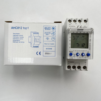 Minuteur numérique programmable hebdomadaire sur rail DIN AHC810/812, 220V 16A, deux canaux