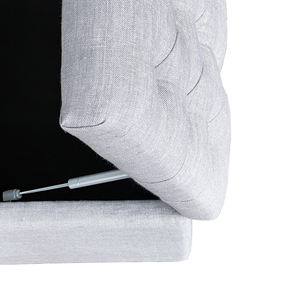 HL278-P naturel tapisserie d'ameublement lin tissu en bois rectangulaire pouf chambre changement de chaussures <span class=keywords><strong>banc</strong></span> de rangement avec siège lit bout tabouret - Product Image 5