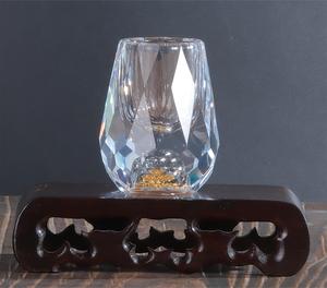 10ml petit Mini fait à la main <span class=keywords><strong>d</strong></span>écoré cristal clair diamant verre à liqueur avec flocon de feuille <span class=keywords><strong>d</strong></span>'<span class=keywords><strong>or</strong></span> 24k pour spiritueux boissons Tastin - Product Image 4