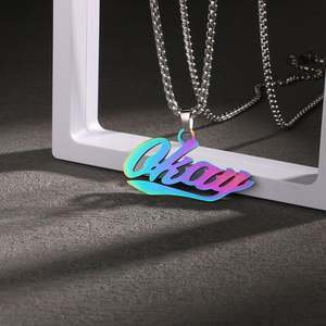 Collana in acciaio al titanio ciondolo con perle <span class=keywords><strong>da</strong></span> uomo stile Hip Hop ciondolo retrò collana in acciaio inossidabile con ornamento in lega - Product Image 6