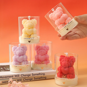 Bougies parfumées de luxe en gros pour l'aromathérapie, coffret cadeau mignon, cadeau de fêtes, décoration intérieure, bougies ours d'<span class=keywords><strong>amour</strong></span> pour la Saint-Valentin et la Fête des Mères - Product Image 3