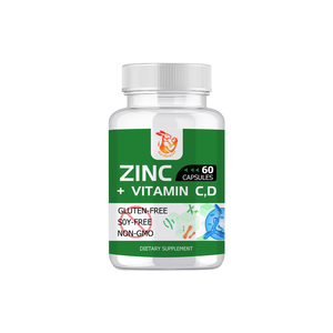 Cápsulas de Zinc, Vitamina C y D, Baya del Saúco, Sin Gluten, Sin Soya, para el Sistema Inmunológico, Bienestar Estacional y Salud Celular (OEM/ODM) - Product Image 1