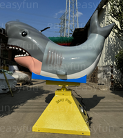 Easyfun Machine d'attraction mécanique Requin de luxe à haute simulation, personnalisable, sûre et stable, pour enfants et adultes