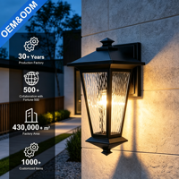 Lampe murale LED carrée en aluminium pour extérieur, design créatif, marron + or, angle de faisceau 20°, éclairage paysager de jardin, étanche IP44, nouveauté