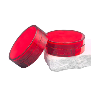 Boîte ronde transparente <span class=keywords><strong>rouge</strong></span> à coussin d'air de 15g, boîte d'emballage pour fond de teint crème bbcc avec <span class=keywords><strong>bouton</strong></span>, boîte en plastique - Product Image 5