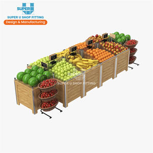 Đồ Nội Thất Trưng Bày Rau Củ Gỗ Làm Theo Yêu Cầu Giá Trưng Bày Trái Cây Siêu Thị Bộ Trưng Bày Rau Củ - Product Image 4