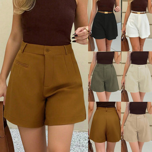 Pantalones Cortos Casuales de Alta Calidad para Mujer, Transpirables, con Cintura Elástica, Tela Suave, Comodidad Durante Todo el Día, Corte en A - Product Image 2