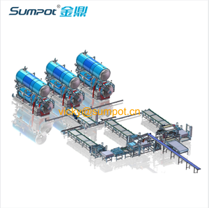 Linea di scarico di carico del sacchetto di sterilizzazione della storta completamente automatica per i pasti pronti - Product Image 5