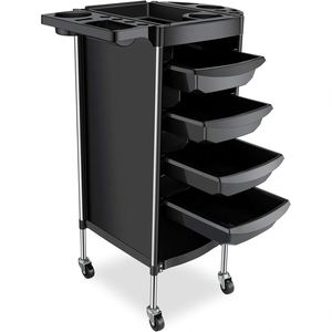 Personal Assistant Trolley Hairdressing Beauty Salon Rolling Auxiliary Cart with 2 Inch <b>Wheels</b> Salon Furniture <b>Plastic</b> Modern - Product Image 1