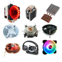 Dissipateur thermique en aluminium cuivre anodisé noir d'usine pour processeur LGA115x LGA1700 avec TPD de 80W