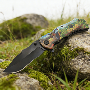 Nuevo Cuchillo Plegable de Acero Inoxidable de Primera Calidad, Cuchillos de Supervivencia con Estampado de Animales para Campamento al Aire Libre, Cuchillos EDC para Caza y Senderismo - Product Image 2