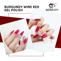 Vernis Gel UV Professionnel 15ml Couleur Rouge Bordeaux en Bouteille – Idéal pour DIY et Style Français pour Salons de Manucure