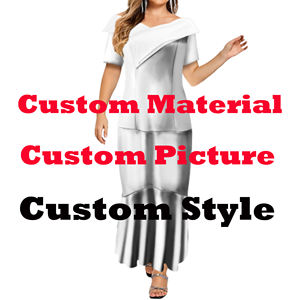 Sıcak satış fırfır kapalı omuz Mermaid Bodycon Maxi elbiseler kadınlar Lady zarif kısa kollu balo kıyafetleri Tapa polinezya elbise - Product Image 5