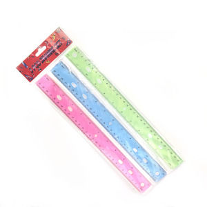 Juego de Reglas Rectas de Plástico Transparente de 12 Pulgadas al por Mayor de Fábrica para la Escuela, el Hogar o la Oficina - Product Image 2