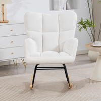 Fauteuil à bascule avec pieds en bois - Meubles de salon d'extérieur confortables pour adultes