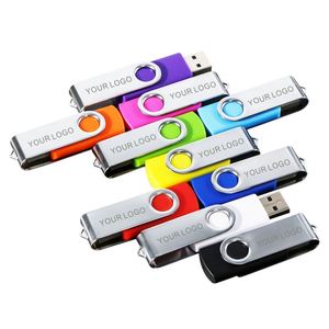Clé USB rotative personnalisée avec logo, 2.0, 1G, 2G, 4G, 8G, 16G, 32G, 64Gb, clé USB pivotante, mémoire USB, vitesse rapide, pendrive - Product Image 2