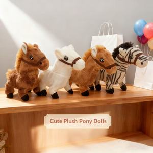 Juguete de Peluche Eléctrico, Caballo Realista que Emite Sonidos, Camina y Mueve la Cola, Juguete para Niños, Juguete para Padres e Hijos - Product Image 1
