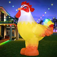 Décoration de Noël gonflable personnalisée DAMAI de 6 pieds en forme de coq avec lumières LED intégrées pour l'extérieur