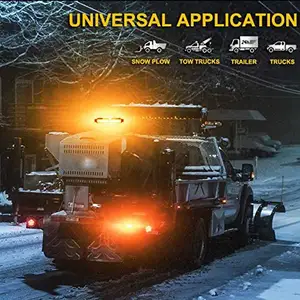 48 ليد ضوء إحترافي شريط مزدوج الجانب وامض عالية الكثافة تحذير الطوارئ ضوء العمل مع قاعدة مغناطيسية ل شاحنة جر سيارة - Product Image 6