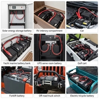 2/0 AWG 70mm² OFC Hochleistungs-Ausrüstungskabel, 3/8 Zoll Ringkabelschuhe, Rot & Schwarz, für Bagger, Lader, Bergbau und Baufahrzeuge