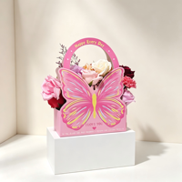 Boîte cadeau en carton biodégradable, pliable, écologique, recyclable, avec logo personnalisé, pour bouquet de fleurs, emballage de bouquet de graduation