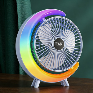 Portable USB Fan With Led Light 3 Speed Rechargeable For Office Dormitory Small Electric Fan DC Motor - Product Image 2