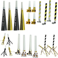 50 PCS Pack Métallique Frangé Bruit Maker Musical fête éruptions sifflets corne fête décoration ensemble
