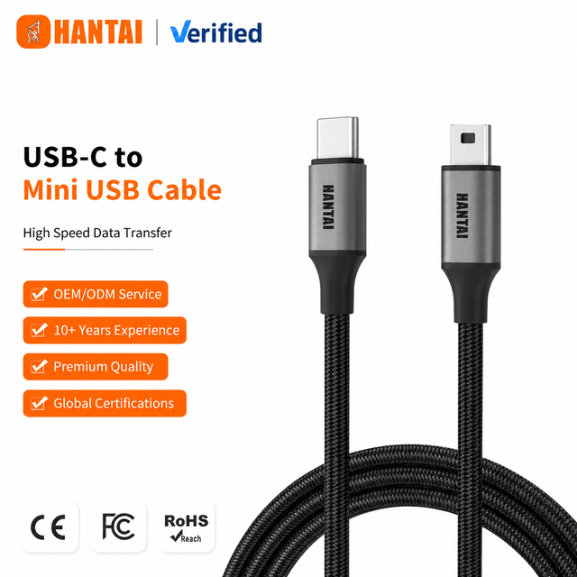 High Speed USB C to Mini USB Adapter Fast Charging Data Sync Type C to Mini B Cable for Camera MP3 Player GPS Dash Cam