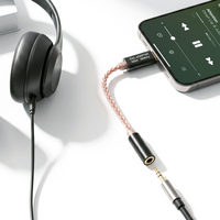 Adaptador de Audio de Alta Resolución ALC5686 DAC Chip USB-C a Jack de 3.5mm, 32bit/384kHz, Cable de Cobre Trenzado, Logotipo Personalizado, OEM, Nuevo