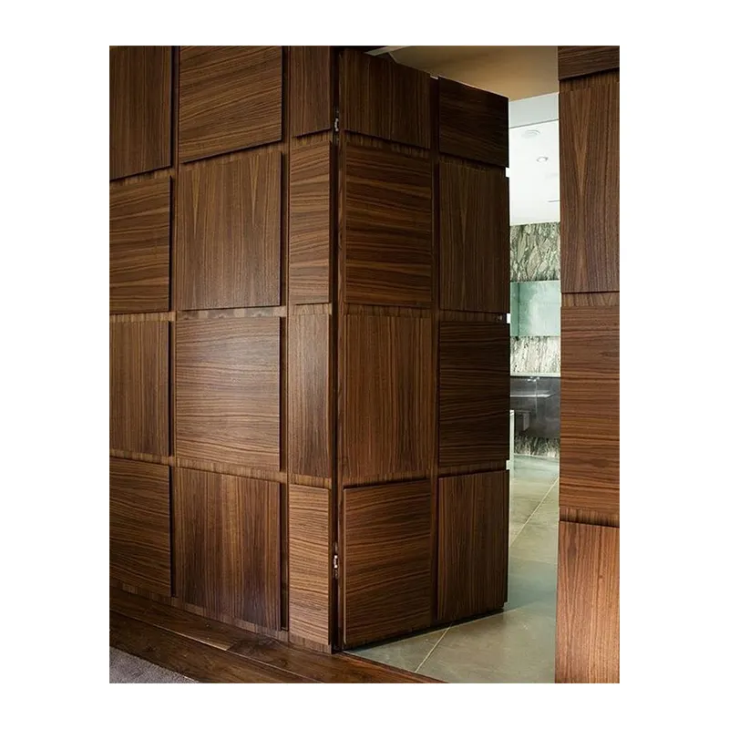 2023 дизайн, красивые идеи для украшения стен, Высококачественная цельная деревянная подходящая алюминиевая интерьерная коричневая невидимая дверь без рамки