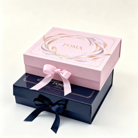 Caja de Embalaje Magnética de Lujo Personalizada para Pelucas, con Forro de Seda Satinada, Caja de Regalo al por Mayor para Extensiones