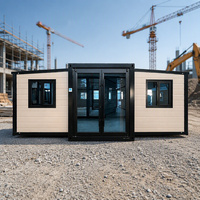 20+ ans d'expérience, prix direct usine, maison conteneur moderne extensible de 40 pieds, étanche et résistante au vent, pour hôtel, bureau, usage temporaire