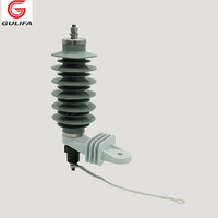 Parafoudre d'éclairage GULIFA 10KV/11KV/12KV/15KV/18KV en caoutchouc silicone gris composite polymérique avec boîtier métallique en oxyde de zinc