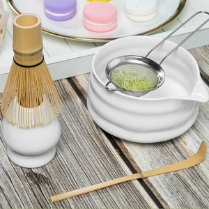Juego de Matcha OEM Hecho a Mano con Batidor de Bambú Chasen, Tazón Japonés, Cuchara y Soporte para Batidor, Personalizado para Ceremonia - Product Image 1