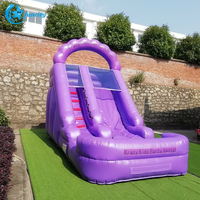 Funcity OEM personnalisé extérieur commercial parc d'attractions aire de jeux grande sauter gonflable escalier toboggan piscine pour fille et garçon