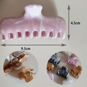 مشابك شعر كبيرة 9.5 سم بتصميم ألوان الحبر، مشابك شعر نسائية راقية من البلاستيك، مشبك شعر كوري للشعر الكثيف - Product Image 2